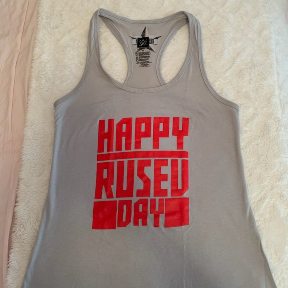WWE Shop "Happy Rusev Day" Racerback Tank- S